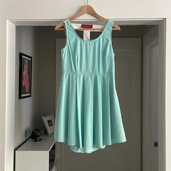navy blue dress for baby girl Shimmer Ruffle Babydoll Dress in Blue main image 0